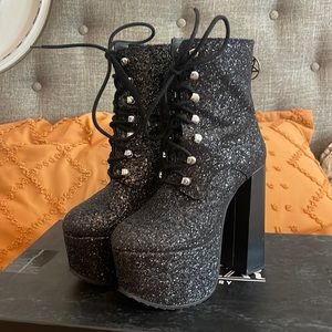 Killstar Glitter Bowie Platform Boots
